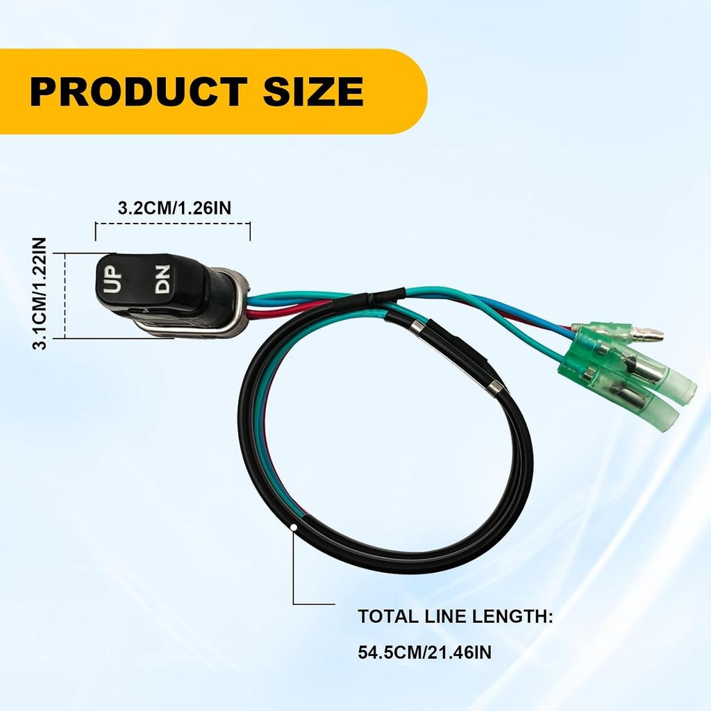 Mercury Trim Switch on Mercury Control Box, Boat Trim Switch Replaces 87-16991A1, 87-18286A2, 87-18286A26, Compatible with Mariner Outboard Tilt Trim