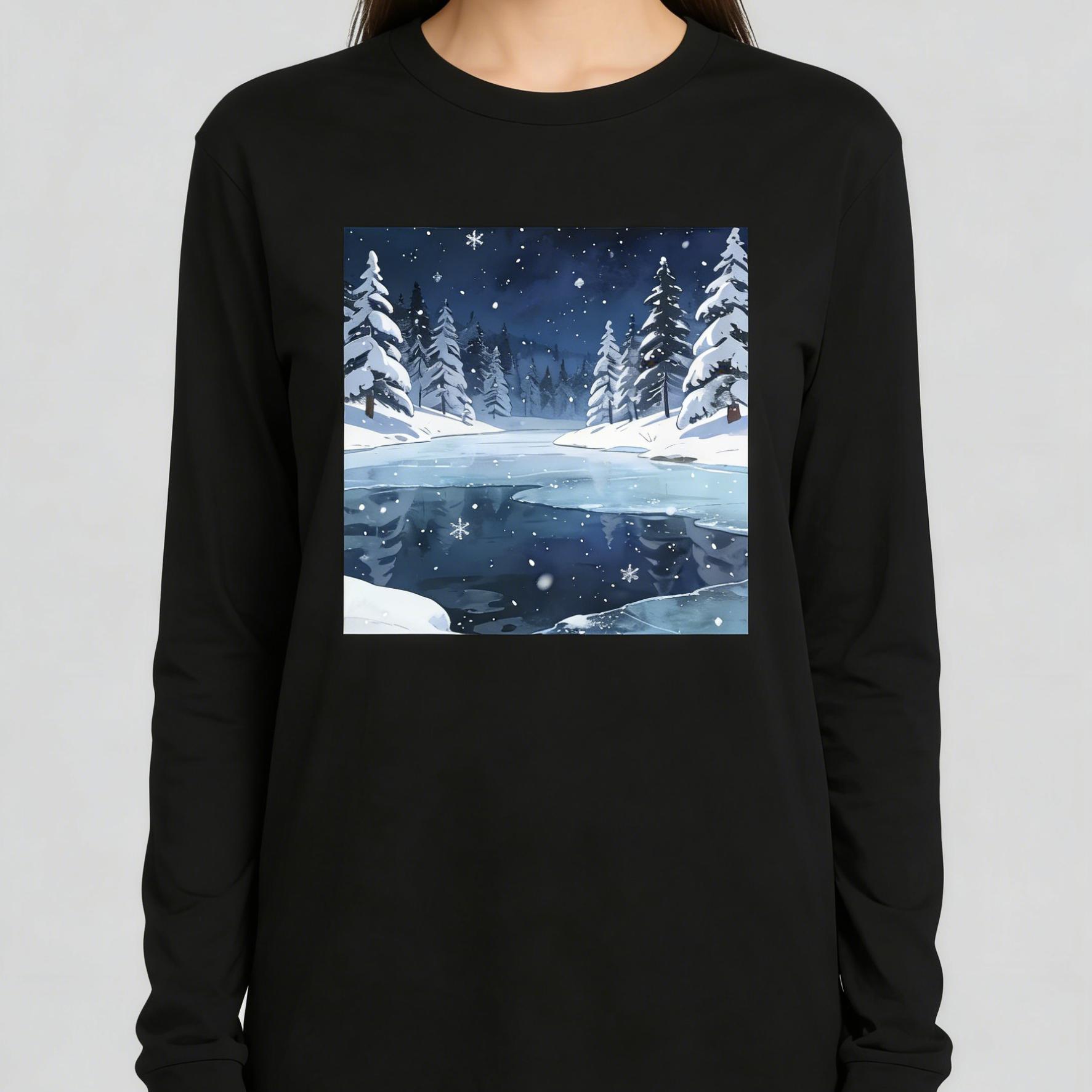 

Autumn Heavy Cotton Round Neck Printed Long Sleeve Men s T-Shirt Loose Base Shirt 4XL чёрный