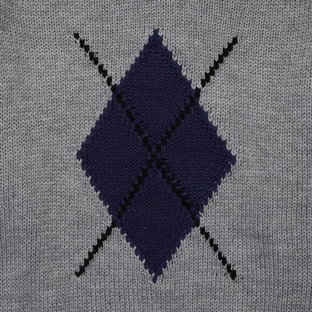 AMFEAST Chunky Funky Argyle Sweater Grey