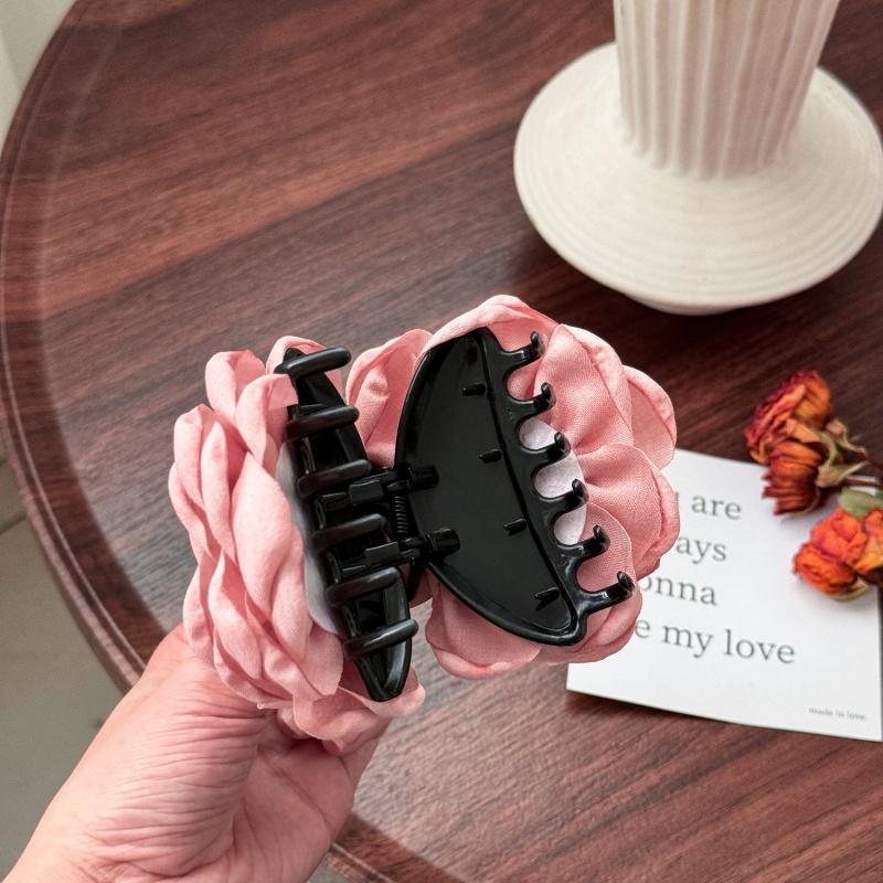 1/2/6pcs Stereoscopic Rose Flower Hair Clip Fpr Women Elegant Back of The Head Hair Shark Clip able Girl Hair Accessories