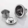 Kitchen Sink Drain Plug Stainless Steel Basket Strainer Sink Stopper Universal