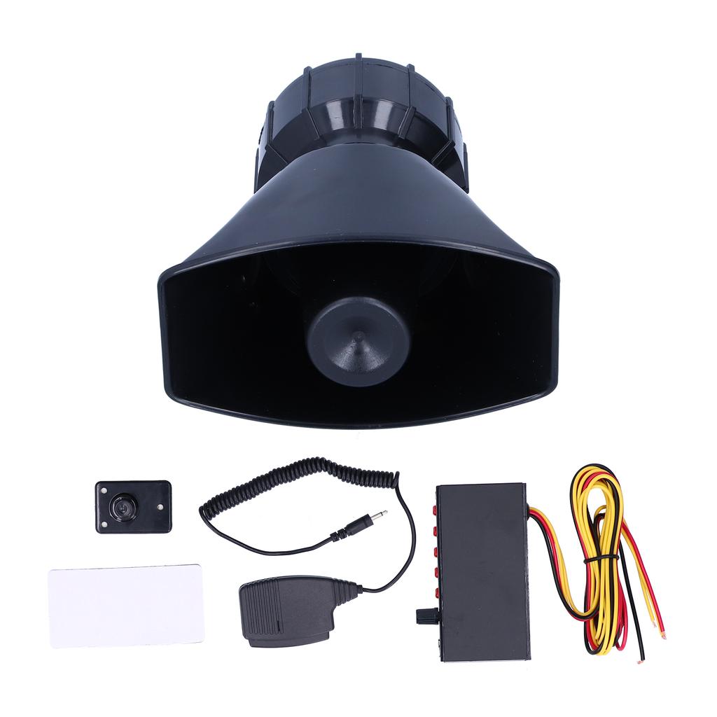 12V 100W 125DB Car Horn Megaphone 5 Sound Emergency Warning Alarm Fire Siren for Car Motorcycle