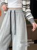 Women's Plus Velvet Wide-Leg Pants, Casual High School Sports Sweatpants, Thickened for Autumn/Winter