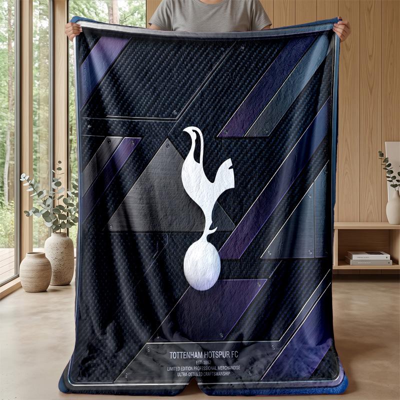 Tottenham Hotspur Theme Blanket Soft Flannel Blanket Plush Throw Blanket Cozy Sofa Bed Blanket for Home Decor