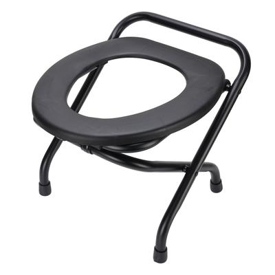 Folding Commode Toilet Chair Iron Non Slip Ergonomic Commode Seat for Adults Travel 15in Height