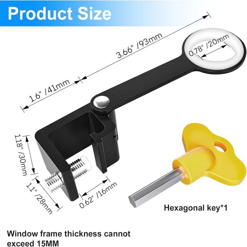 

Free Punch Metal Window Lock Limiter Windows Handle Restrictor Lock Children Safety Protection Locks Home Guard Locking Buckle чёрный