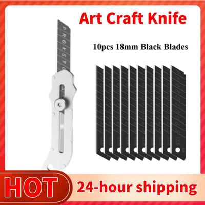 Durable Industrial Utility Knife,Replaceable High Carbon Steel Blade,Stainless Steel Paper Cutter,Office Art Student Supplies