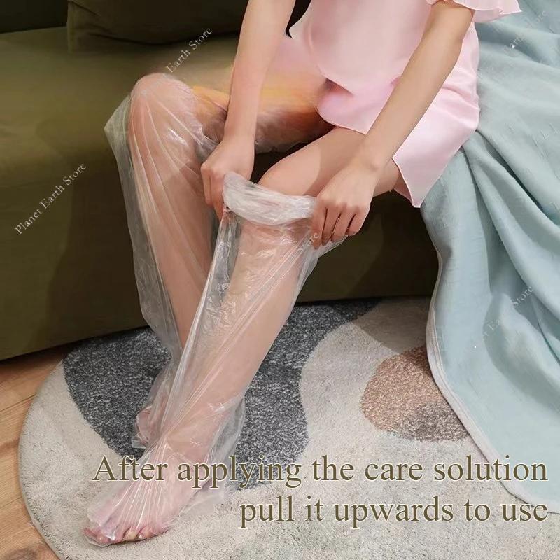 Bolsas para Tratamientos de Manos o Pies-5/10/20 Pares Película Hidratante Transparente Engrosada para Salones de Belleza Bolsas para Calcetines y Guantes