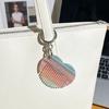 Chic Heart Style Pocket Comb Attached To Key Ring Sturdy Acetate Bag Hanging Ornament For Long Lasting Performances