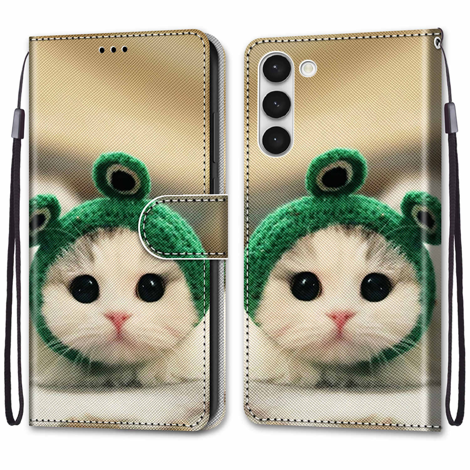

Розкішний розписний шкіряний чохол Wallet Book Style Protective Cover для Samsung Galaxy S25 Ultra S24 S23 S22 S21 S20 Ultra Plus S21FE S21Ultra S22Ultra Samsung Galaxy S20 Plus