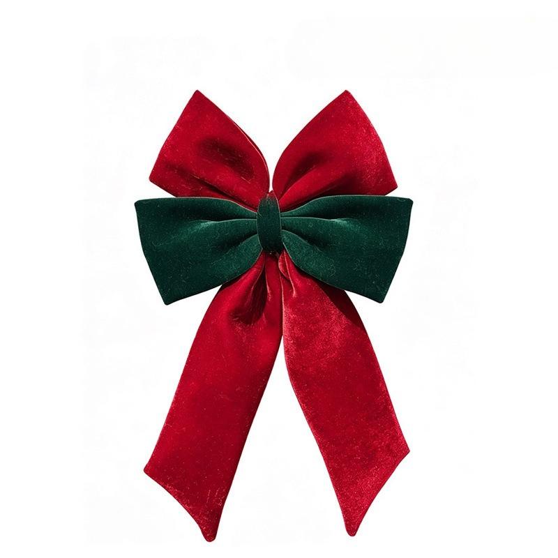New velvet bow decoration Christmas three-dimensional pendant Christmas tree scene atmosphere layout