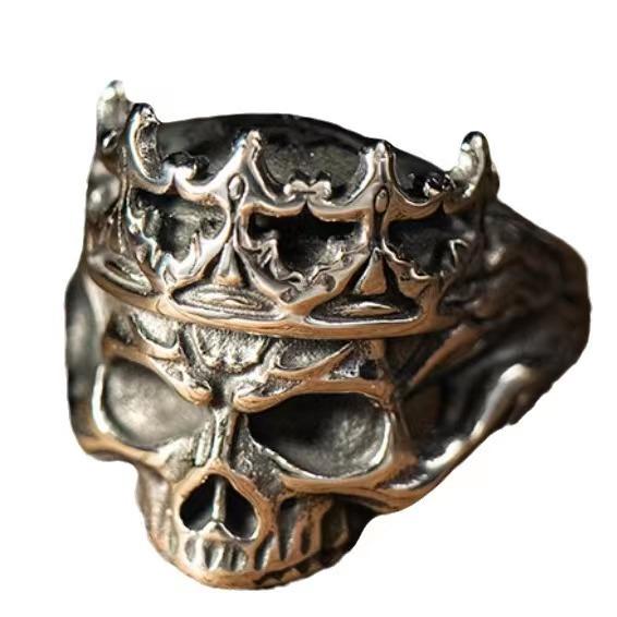 Dark Style Palace Skull Ring Retro Old Fashion Open Ring Creative Men's and Women's Ring