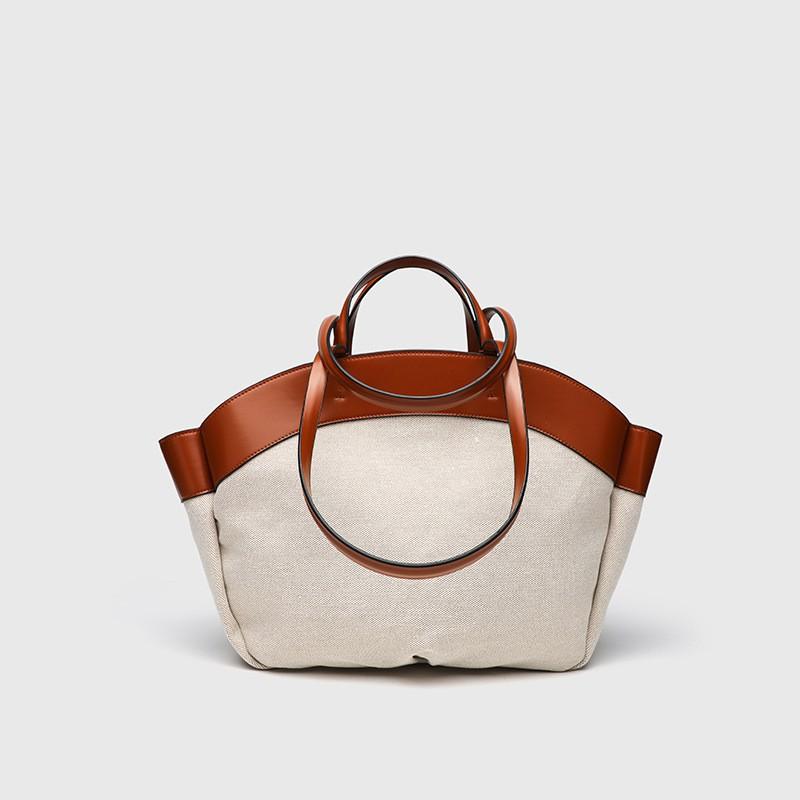 Spliced Large-capacity Tote Bag Fashionable Commuting Women s All-matching Handbag Factory светло-коричневого