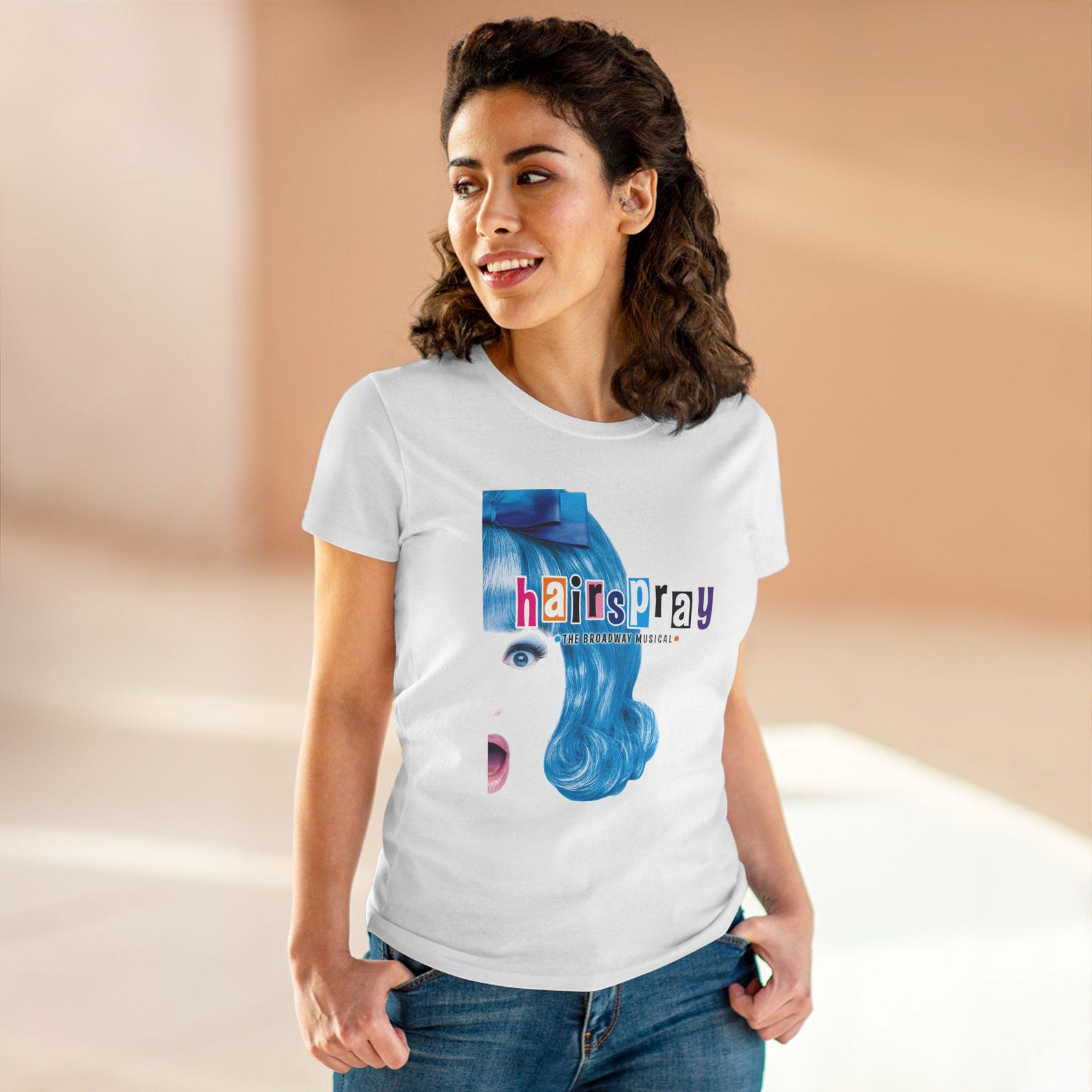 Hairspray Broadway Musical Women s White T-Shirt Size S to 2XL 2XL