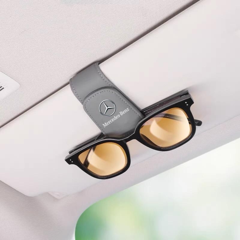 Car Sun Visor Sunglasses Clip Magnetic Glasses Holder For Mercedes Benz W203 W204 W205 W206 W212 CLK GLA C E S Class Accessories QX3