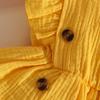 Set Vestito con Maniche a Volant Loto Estivo e Fascia con Mutandine per Neonate 0-1 Anno