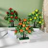 Peach Lemon Simulated Orange Pomegranate Tree Artificial Plant Potted