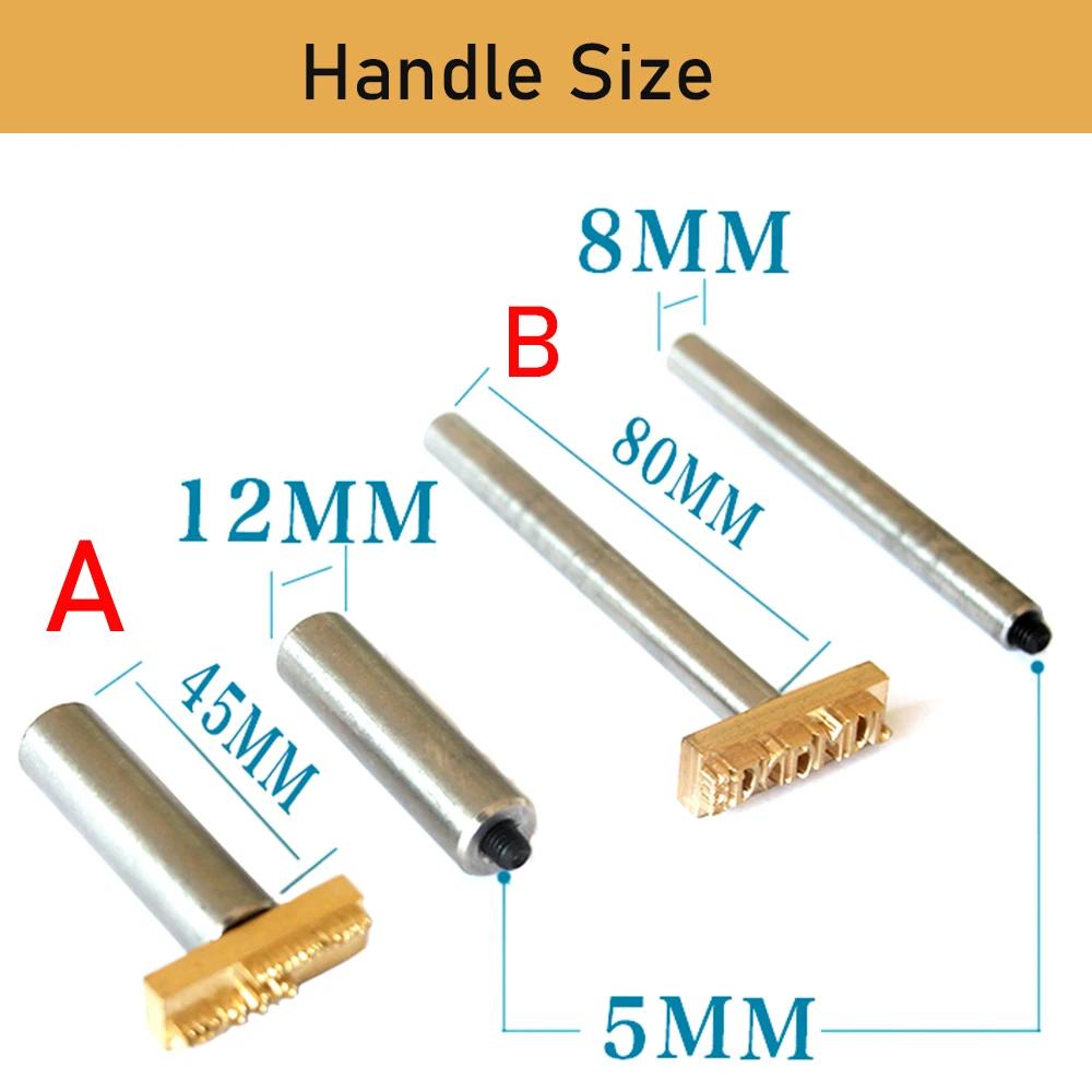 Lederstempel LOGO Personalisierung Messingform Handstanzen Lederstempel Marke Arbeiten Schnitzen Stanzwerkzeuge Handwerk