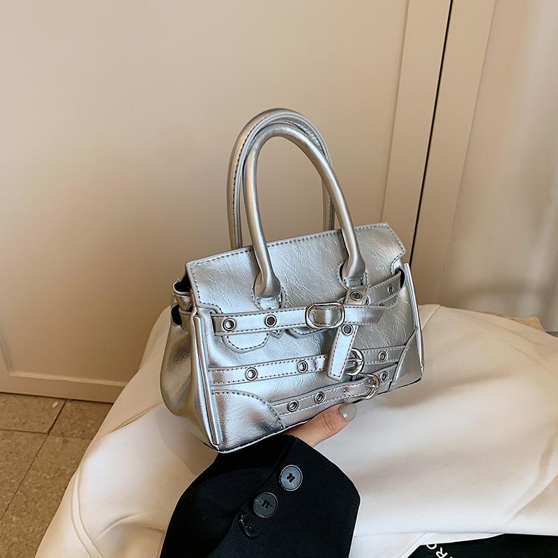 Textured PU Leather Crossbody Bags for Women High-end Belt Design Small Handbags Fashion Lady Shoulder Bag