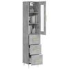 VidaXL Highboard Concrete Grey 34.5x34x180 Cm Engineered Wood 3199229