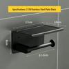JINGRUIXIANG 304 Stainless Steel Toilet Paper Holder with Phone Shelf