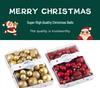 Festive Glitter Christmas Balls Set: 44 PCS, 3/4/5cm, in Colorful Box - Perfect for Tree Decor & Holiday Atmosphere