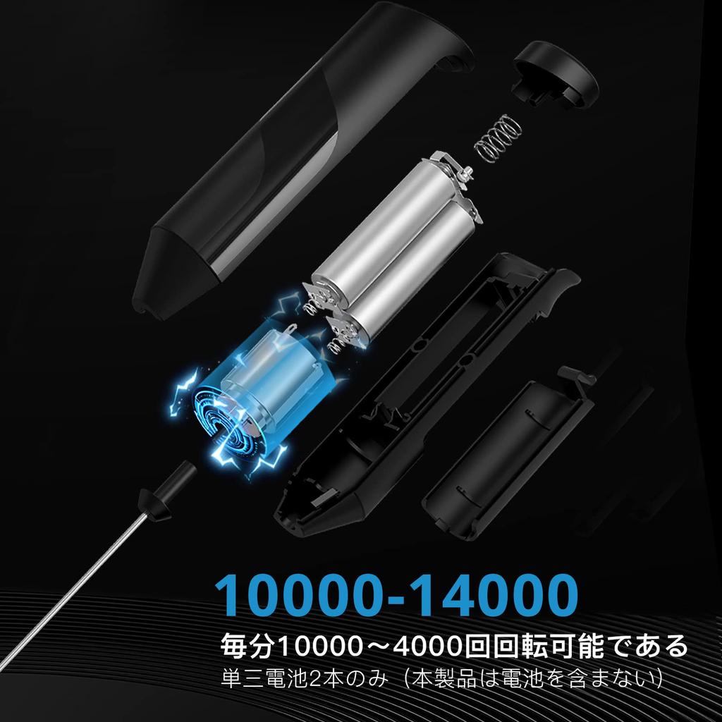 Creamer Jet Milk Frother, Handheld Electric Milk Frother, Electric Frother for Coffee and Matcha, Handy Drink Mini Electric Mixer, DEVENTORZ