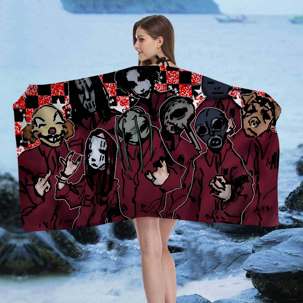 Band S-slipknot Music Microfiber Printed Beach Towel Mountain Climbing Yoga Beach Swimming Running Absorbent Soft Towel