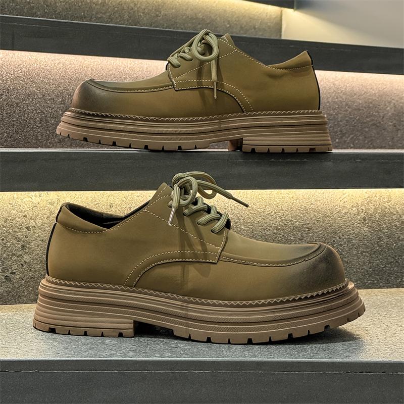 Fashion Stylish Casual Leather Shoes Classic Mens Casual Shoes Business Brand Male Formal Dress Footwear Thick Bottom Men Oxford Shoes