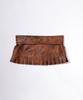 Sculpter Western Faux Leather Micro Skirt Red Brown