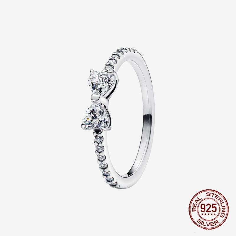 925 Sterling Silver Open Ring Style  Paved Heart Butterfly Flower Colorful Gemstone Ring For Women Daily Wear Jewelry Gift 2026
