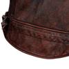 Men's Leather Jacket Vintage Red Brown Real Cow Leather CoatTurn Down Collar Spring Autumn