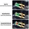4pcs Car Tire Pressure Indicator Tire Pressure Gauge Indicator Alert Monitoring Valve Cap Sensor External Valve Detection