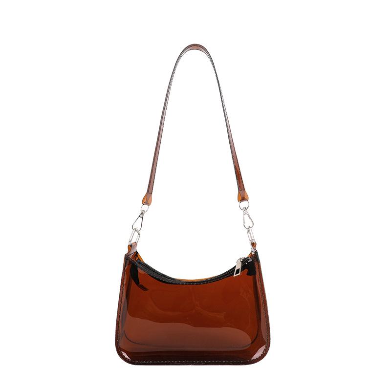 2025 Women's Fashion Jelly Transparent One-Shoulder Bag - Korean Style Summer Trend