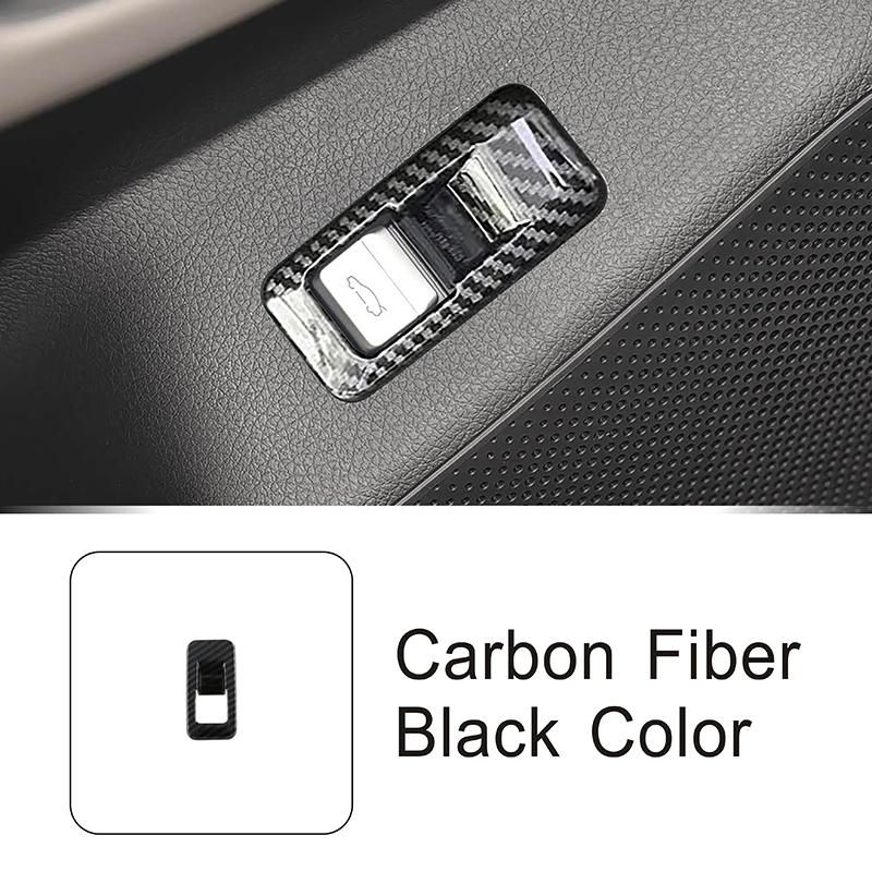 Car Styling Door Trunk Button Frame Decoration Cover Trim For BYD Song Pro  Carbon Fiber Color Interior Accessories 1 piece