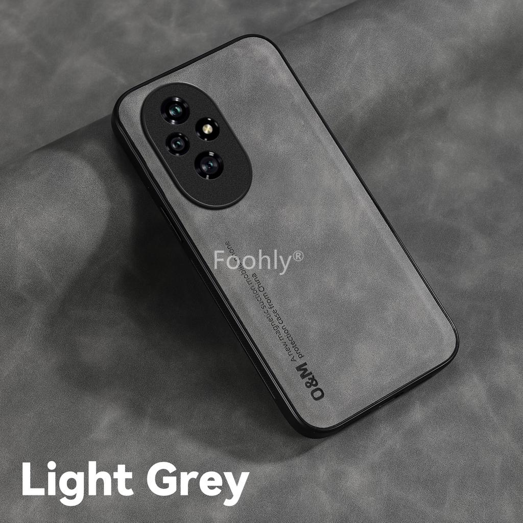 Nárazuvzdorné magnetické pouzdro z nubukové kůže pro Honor 200 Pro 200 Lite Chytrý ochranný kryt Zadní kryt Coque Funda