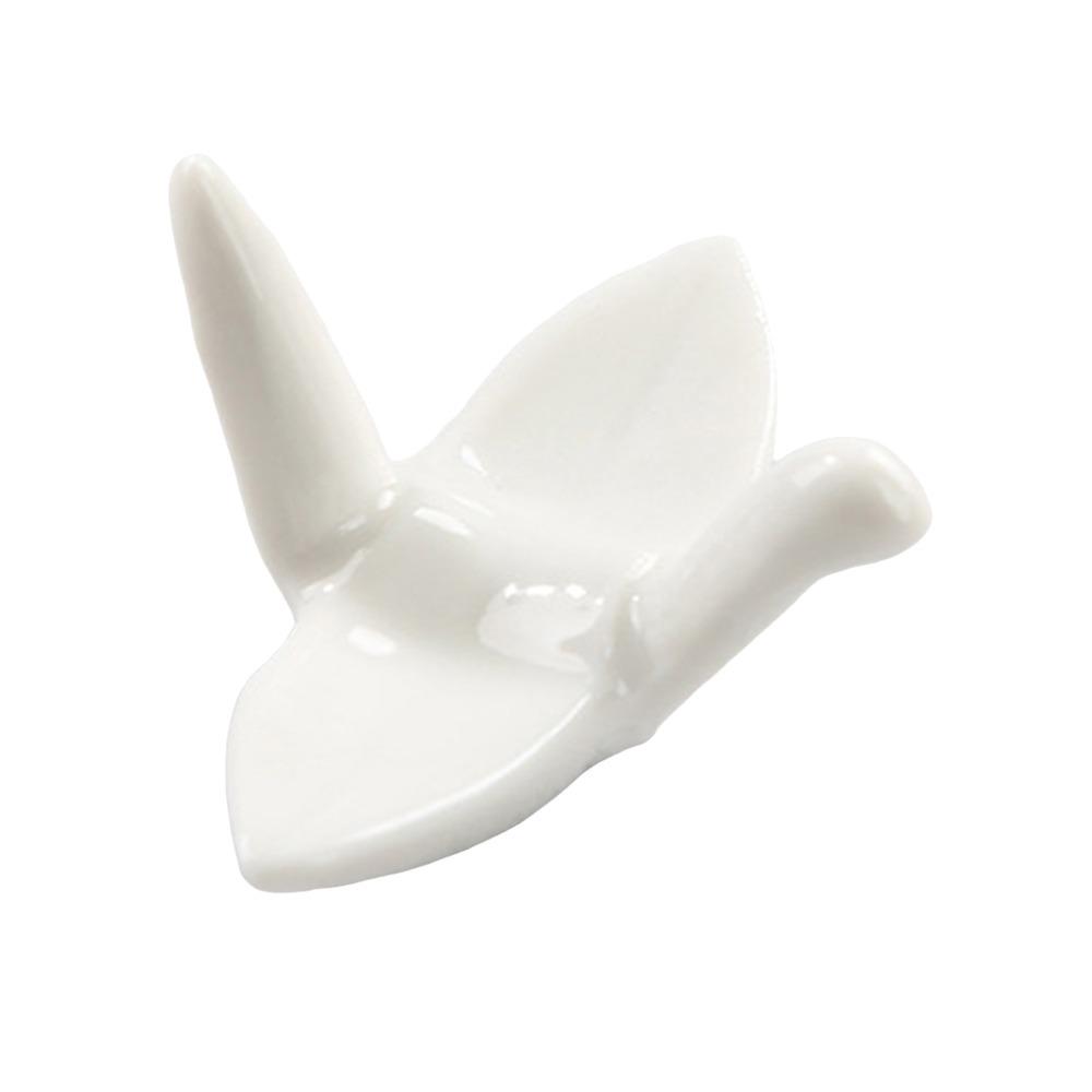 

1pcs Ceramic Handicrafts Chopstick Holder Paper Crane Shape Desktop Decor Ornament Chopstick Rest Chopsticks Pillow Desktop білий