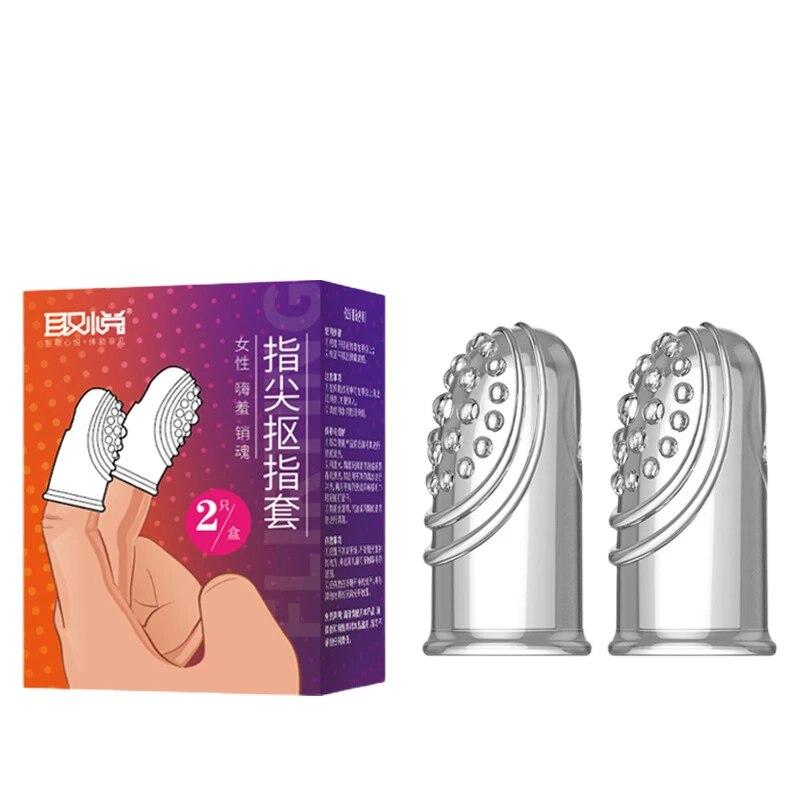 Clitoris Stimulate Condoms for Women Vaginal Sex Finger Sleeves Penis G Spot Massage Sex Toys For Couples Finger Extender