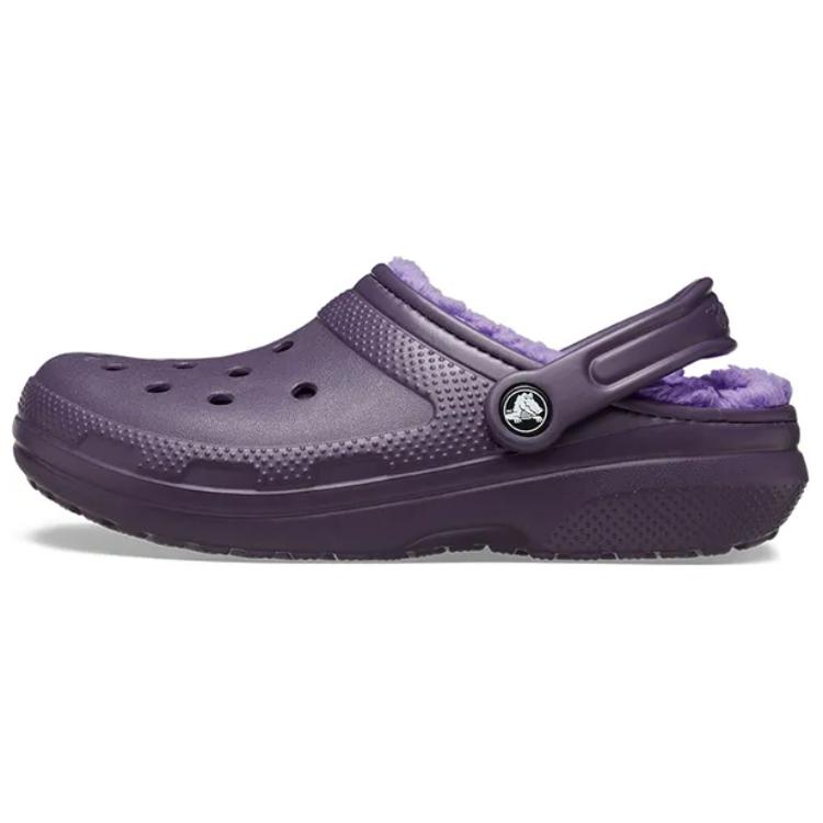 Crocs Warm Lightweight Comfortable Round Toe Slip-On Clogs Women Footwear Deep-Iris-Purple 203591-5AS