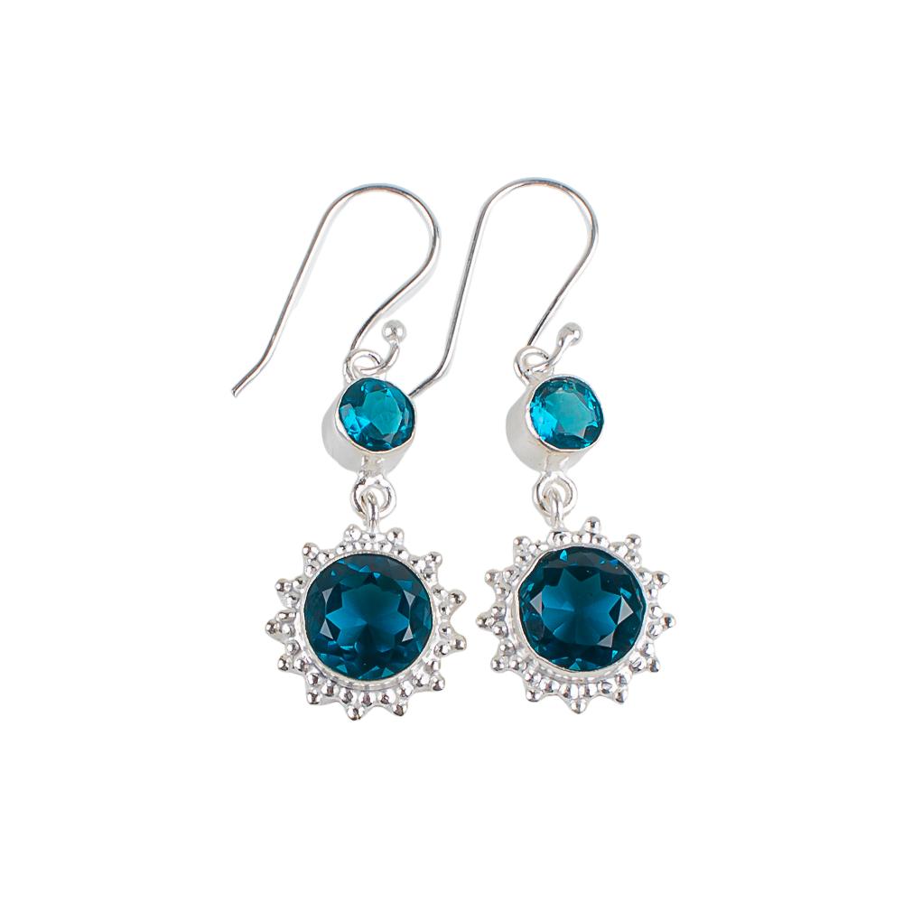 Apatite Gemstone 925 Sterling Silver Jewelry Handmade Drop/Dangle Earrings 1.80" EE-13-12