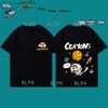 Hand-painted Style Crayon Shin-chan Parent-child Short-sleeved T-shirt Unique Niche Parent-child Style Round Neck Casual T-shirt