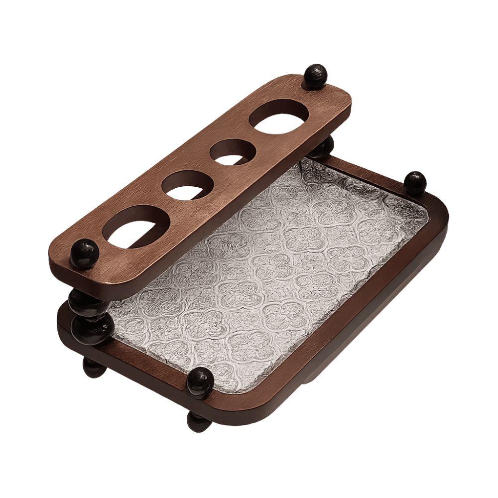 Save Space Functional Toothbrush Storage Rack Vintage Circular Arc Wooden Storage Shelf No Drilling Required Petite