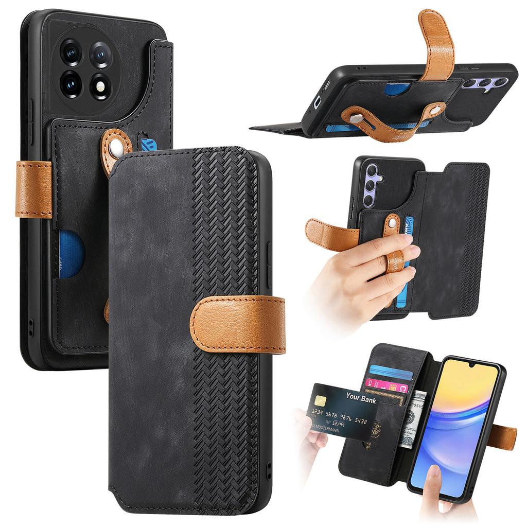 Ultimate Shockproof Wallet Case for OnePlus 11/Nord CE3/Ace 5/13R/Sony Xperia 1 VII/Nothing CMF Phone 2 Pro/3a.Card Holder + Stand + RFID Protection