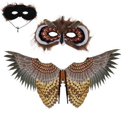 Flügel Eulen Kostüm Teenager Halloween Vogel Cosplay Set Lustige Eulenmaske Flügel Kostüm Für Karneval Aufführung Party Theater