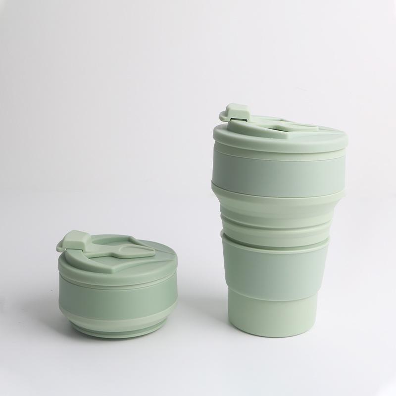 Collapsible Silicone Travel Mug, 500ML, Portable & Foldable Water and Coffee Cup
