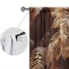 Palm Leaf Printed Curtain for Home Decor - Rod Pocket Window Treatment for Bedroom, Kitchen, Living Room