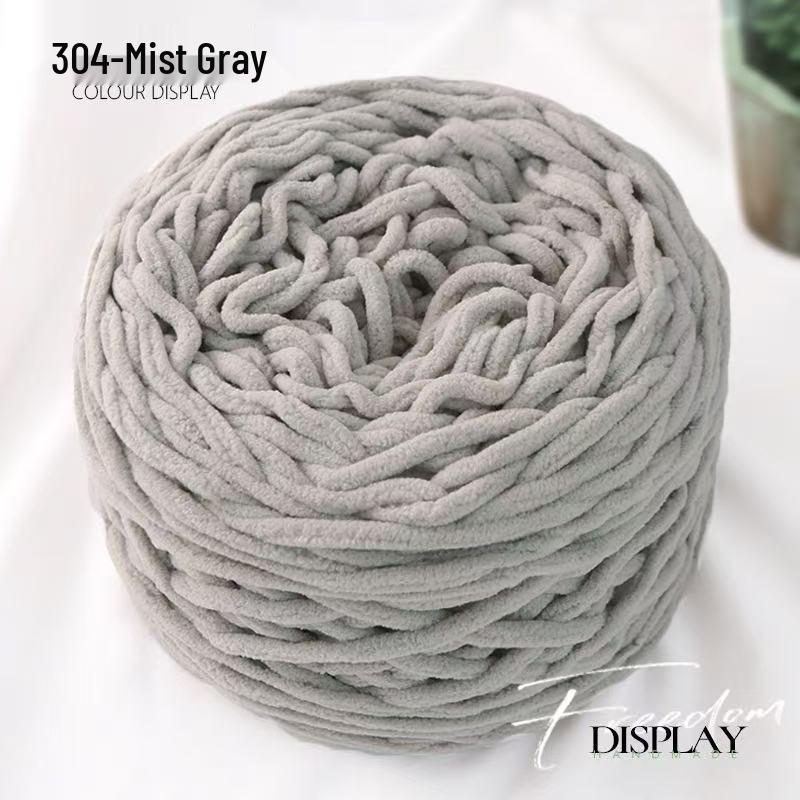 New 3.8 Liang Colored Ice Yarn: Thick Single-Strand for Crochet - Ideal for Shoes, Slippers, Scarves, and Seat Cushions.