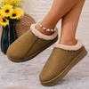 Large Size Flat-soled Cotton Shoes for Women's Autumn and Winter New Velvet Thickened Warm Snow Boots for Women