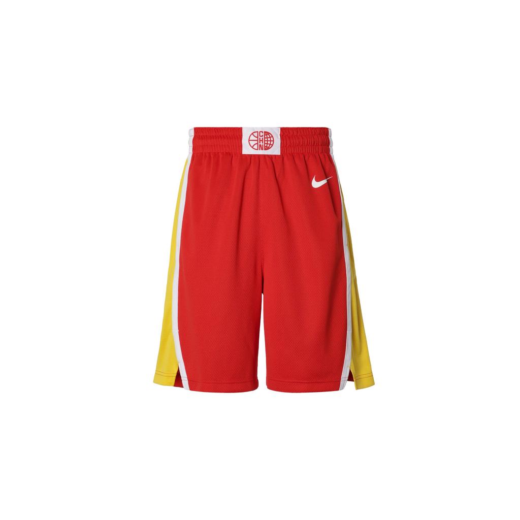 Nike Chiny Drużyna Wyjazdowa Edycja Specjalna Szybkoschnące Wygodne Lekkie Oddychające Spodenki Koszykarskie Męskie spodenki Kometowa Czerwień Podróżny Żółty FQ0389637