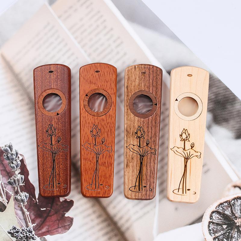 Wooden Kazoo For Kids Musical Instrument Easy To Play For Beginners Fun Party Entertainment Portable Lightweight Accessory